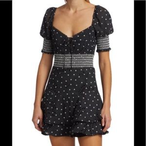 ALICE + OLIVIA Crawford Polka Dot Minidress